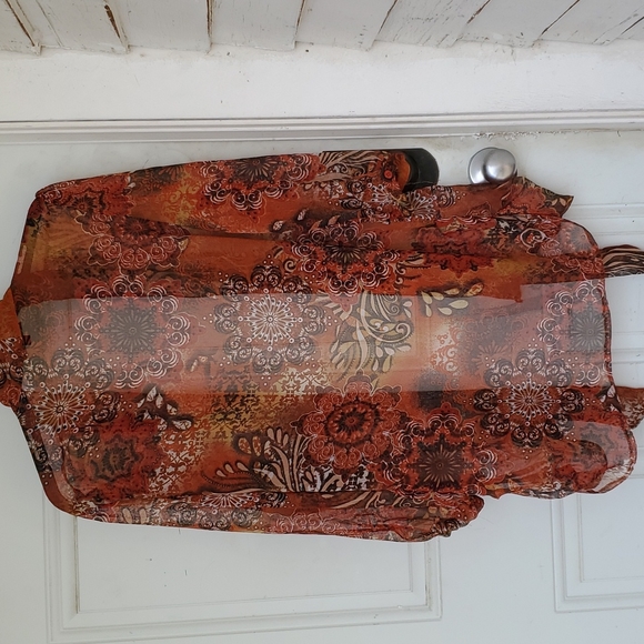 3/$30 Chemistry Sheer Top with Tie Front - Picture 2 of 6